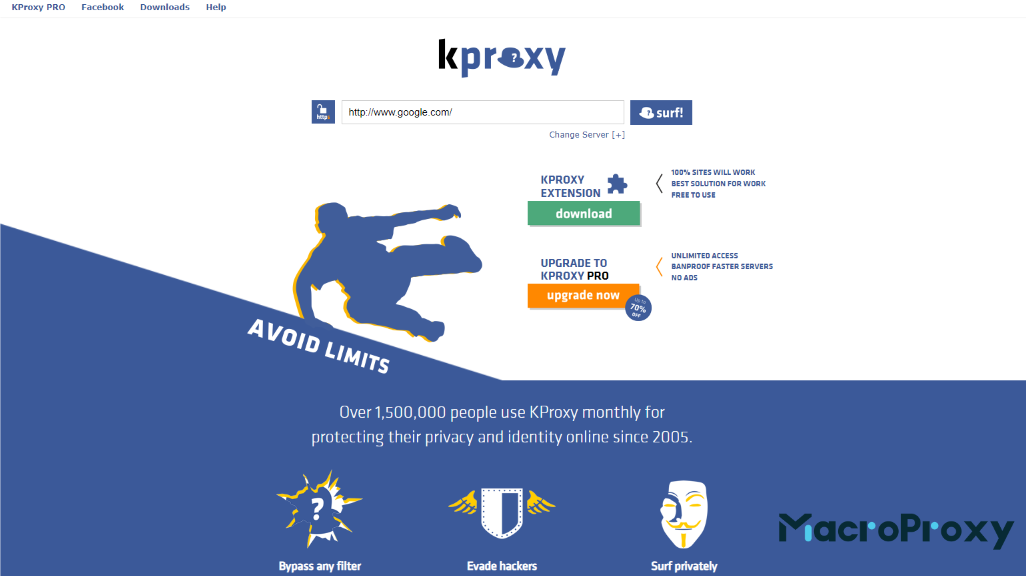 KProxy free web proxy