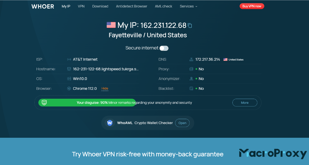 whoernet free web proxy