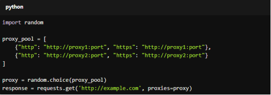 create a pool of proxies