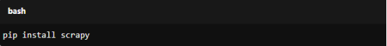 install Scrapy using pip