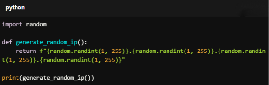 Generating Random IPs in Python