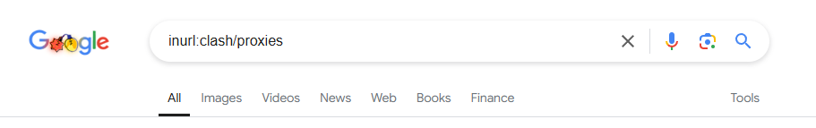 type inurl:clash/proxies in Google