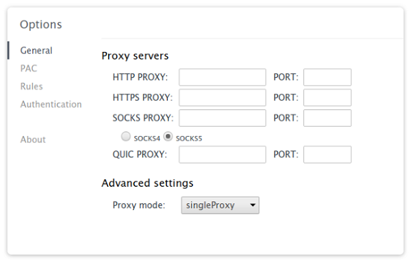 proxy setting in proxy helper