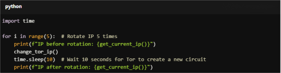 Automate IP Rotation with a loop