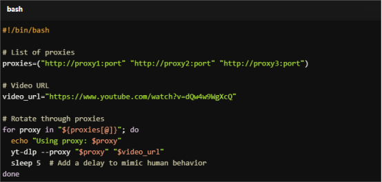 Example Bash Script for Proxy Rotation