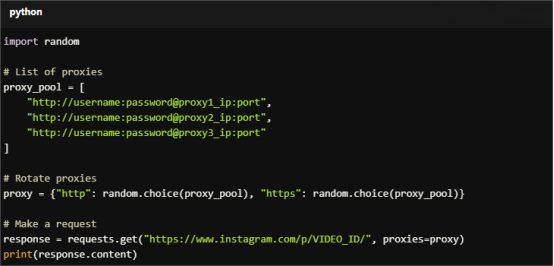 rotate proxies manually using a proxy pool in Python