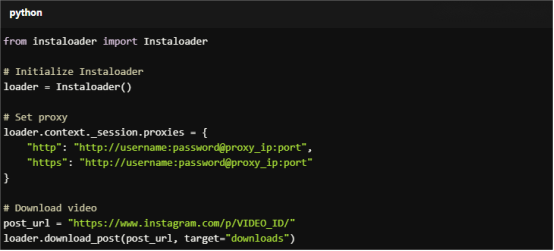 Python Script for Instagram Video Downloading
