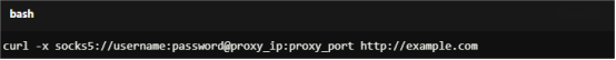 Use curl with a SOCKS5 with authentication