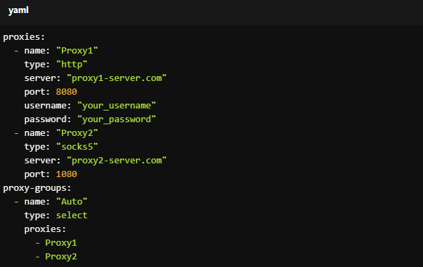 Structure example of the Configuration File