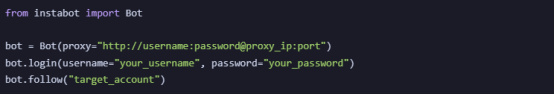 setup in Python with instabot
