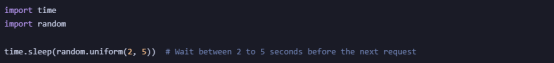Adding random delays in Python requests