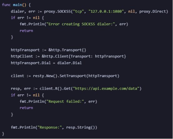 Configure SOCKS5 Proxy in Resty